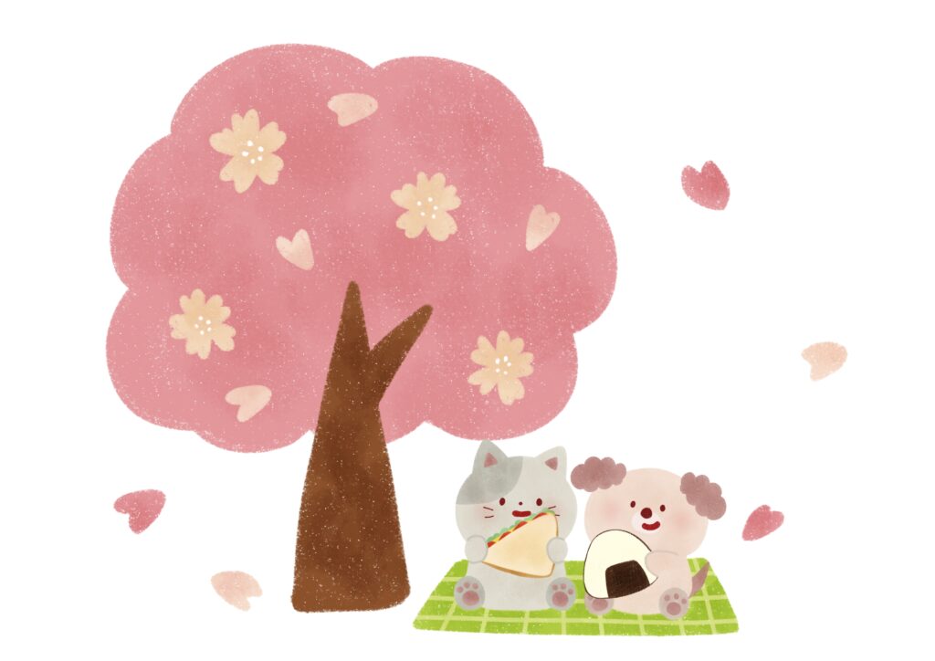 お花見のイラスト